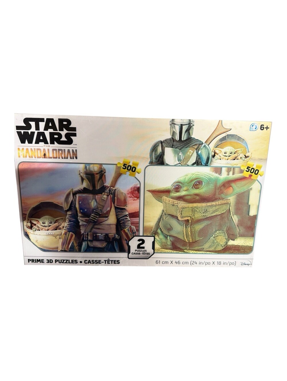 STAR WARS The Mandalorian • 2 Puzzles - 500 Pieces Prime 3D Puzzles - NEW